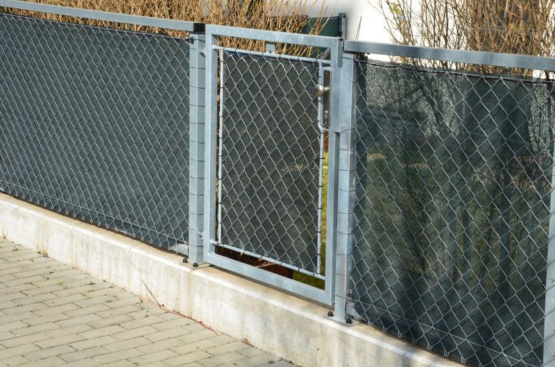 Chain Link Fence with Privacy Slats
